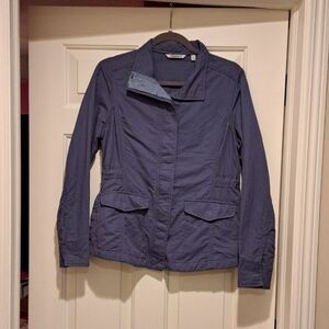 Toad and Co Purple Jacket Size Small Linen and Cotton Pockets Button Closure